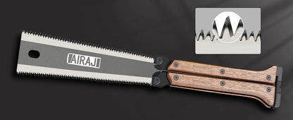 AIRAJ Folding Saw SK5 Steel Pocket Garden Saw Japanese Saw, Flush Cut Trim Saw For Woodworking