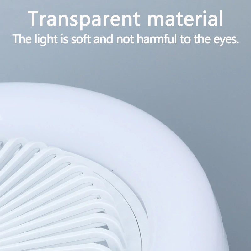 Smart 3-in-1 Ceiling Fan with Remote Control Lighting Lamp E27 Converter Base 85-265V Lighting Base for Bedroom and Living Room