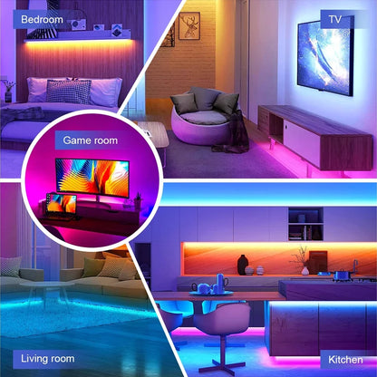 Smart LED Strip Lights, with Wireless Infrared Remote Control, Color Changing & Music Sync with App Control and Remote, USB Powe