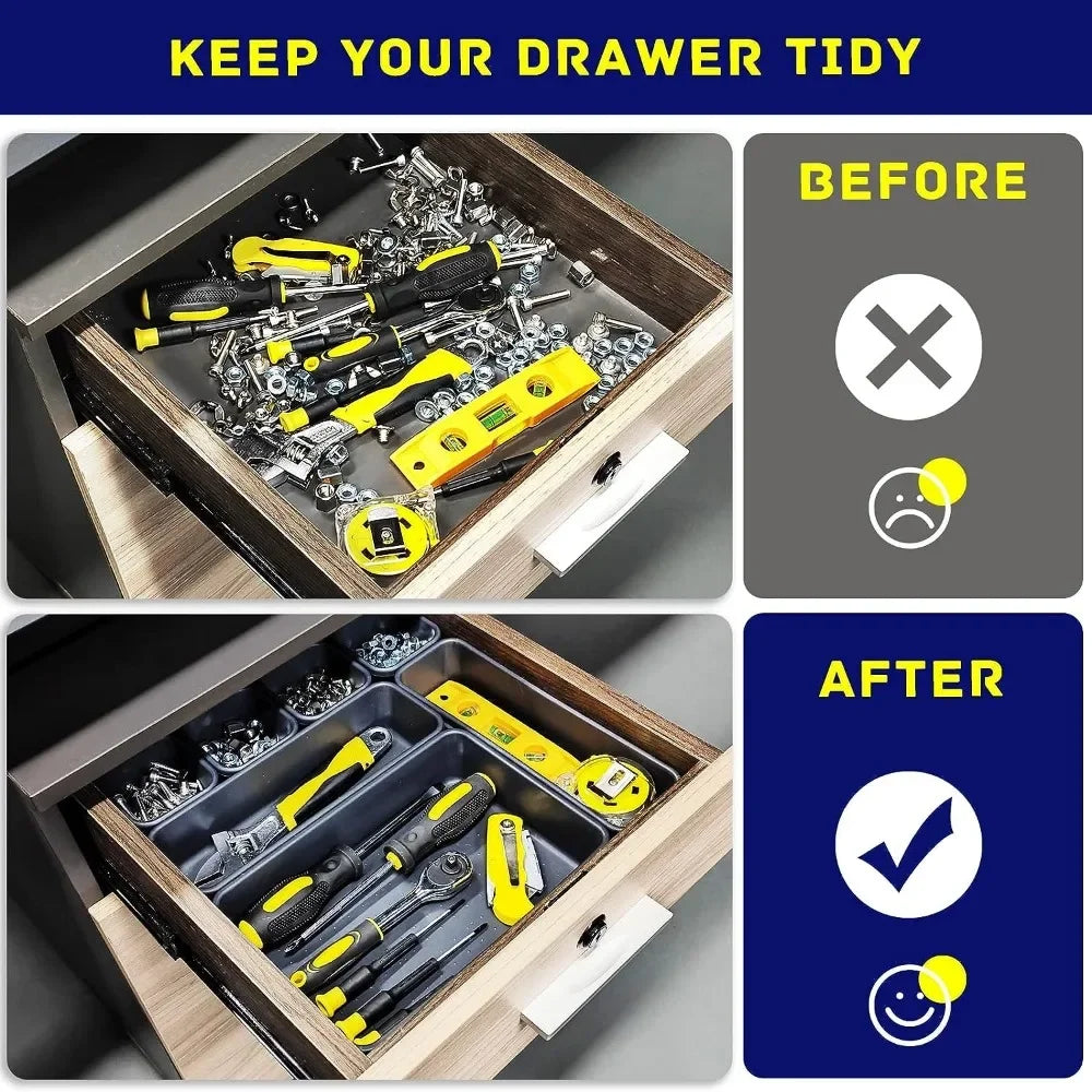 Drawer Organization 8/26/47pcs Tool Tray Tool Box Organizer Tray Dividers Set Workbench Cabinet Bins Tool Chest Garage Hardware