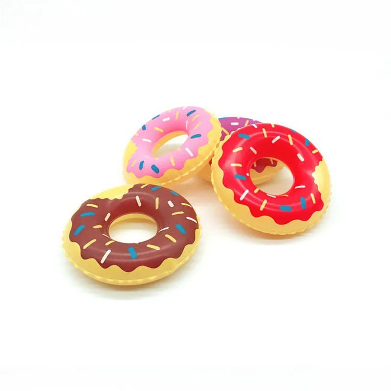 20PCS inflatable mini swimming rings water games swimming ring toys neighborhood mini children's swimming rings donuts