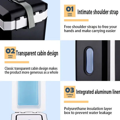 US/EU 220-240V 10L Car Home Refrigerator Mini Fridges 12/24V Freezer Cooler Heater Food Storage Box For Car Home Camping