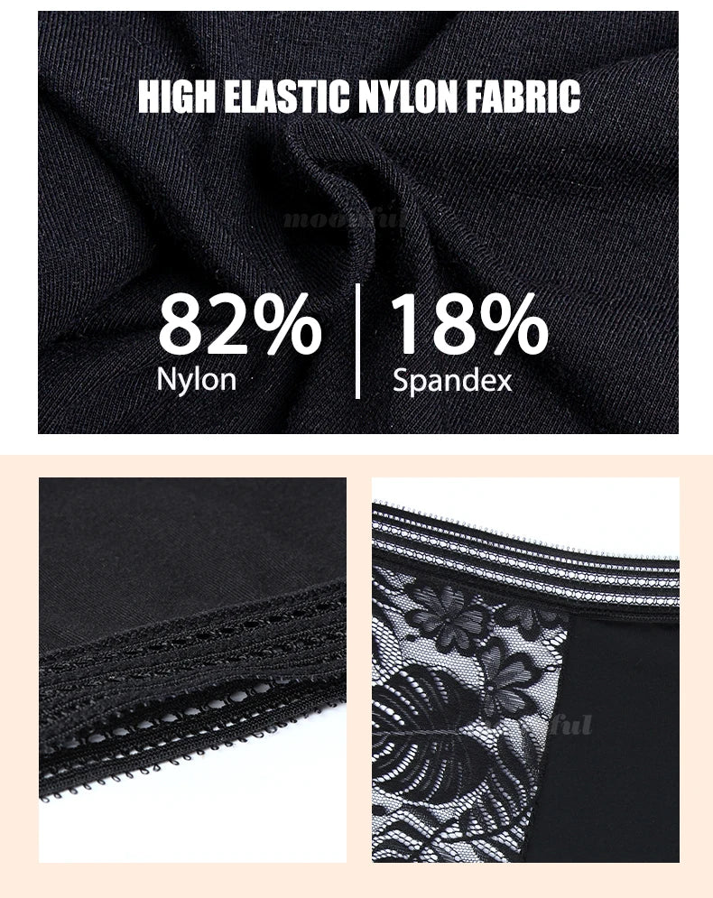 Menstrual Panties Woman High Waist Menstrual Cycle Absorbent Underwear Leak Proof Menstrual Briefs Period Underwear Heavy Flow