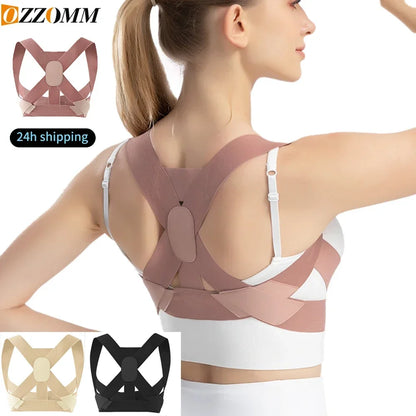 Posture Corrector for Women & Men - Upper Back Brace Support, Hunchback Straightener, Adjustable Shoulder Straps for Pain Relief