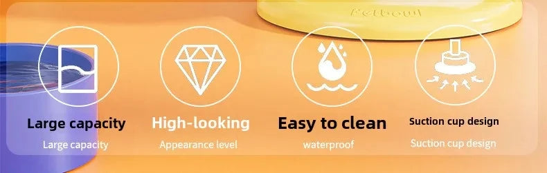 Pet Feeder Slow Feed Bowls Double Bowls Foldable with 3 Adjustable Height Suitable for Pets of Different Heights Water Feeding