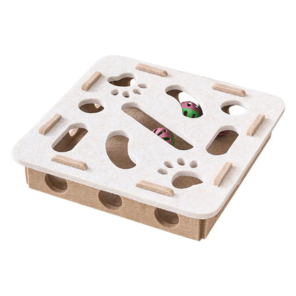 Interactive Educational Toys For Indoor Cat Tease Box Cat Puzzle Toy Felt Puzzle Box Sports Entertainment Hunting Cat Toys