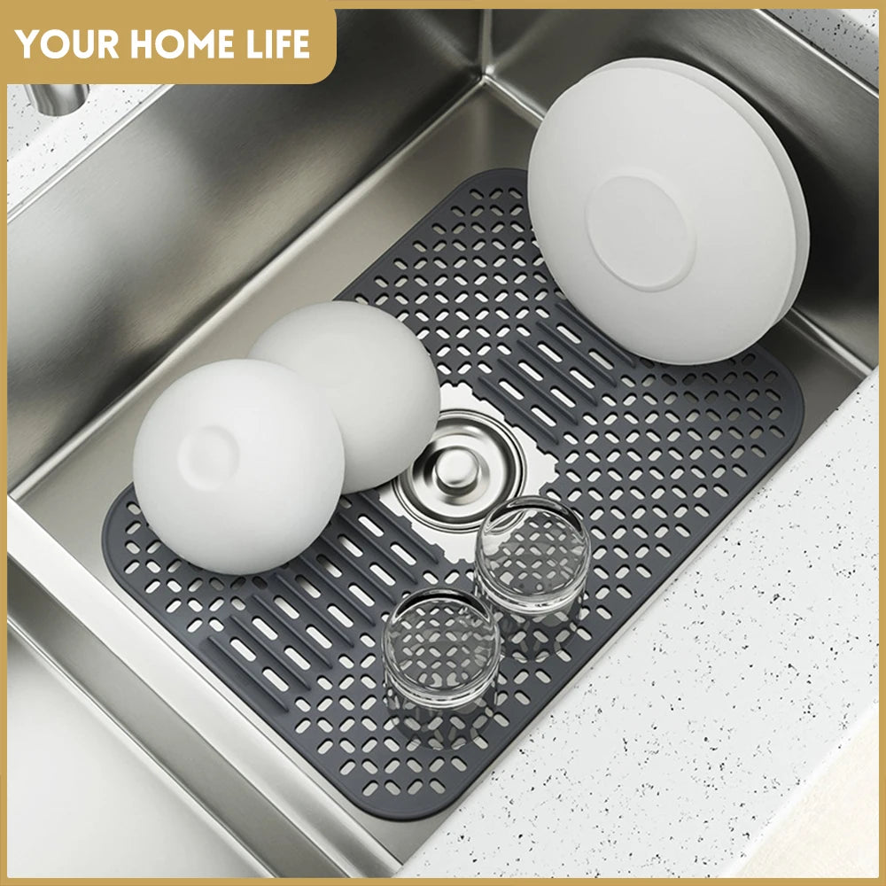 Sink Protectors for Kitchen Sink,Silicone Sink Mats for Bottom of Kitchen Sink Grid Accessory,Non-Slip Sink dish drying Mat