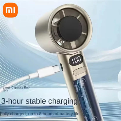Xiaomi Portable Handheld Fan 120 Wind Speed Mini Leafless Handheld Fan USB Charging Fan Electric Charging