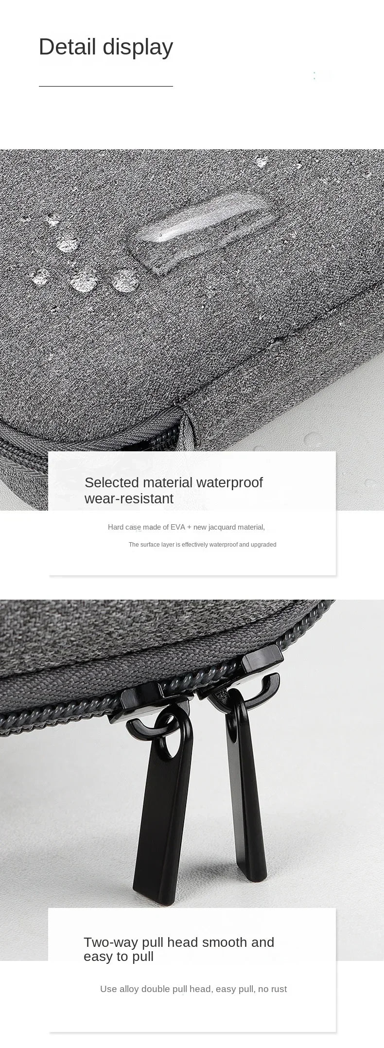 Large Capacity Travel Electronics Accessories Organizer Tablet Hard Disk Cable Portable Storage Bag EVA Airbag Travel Bags