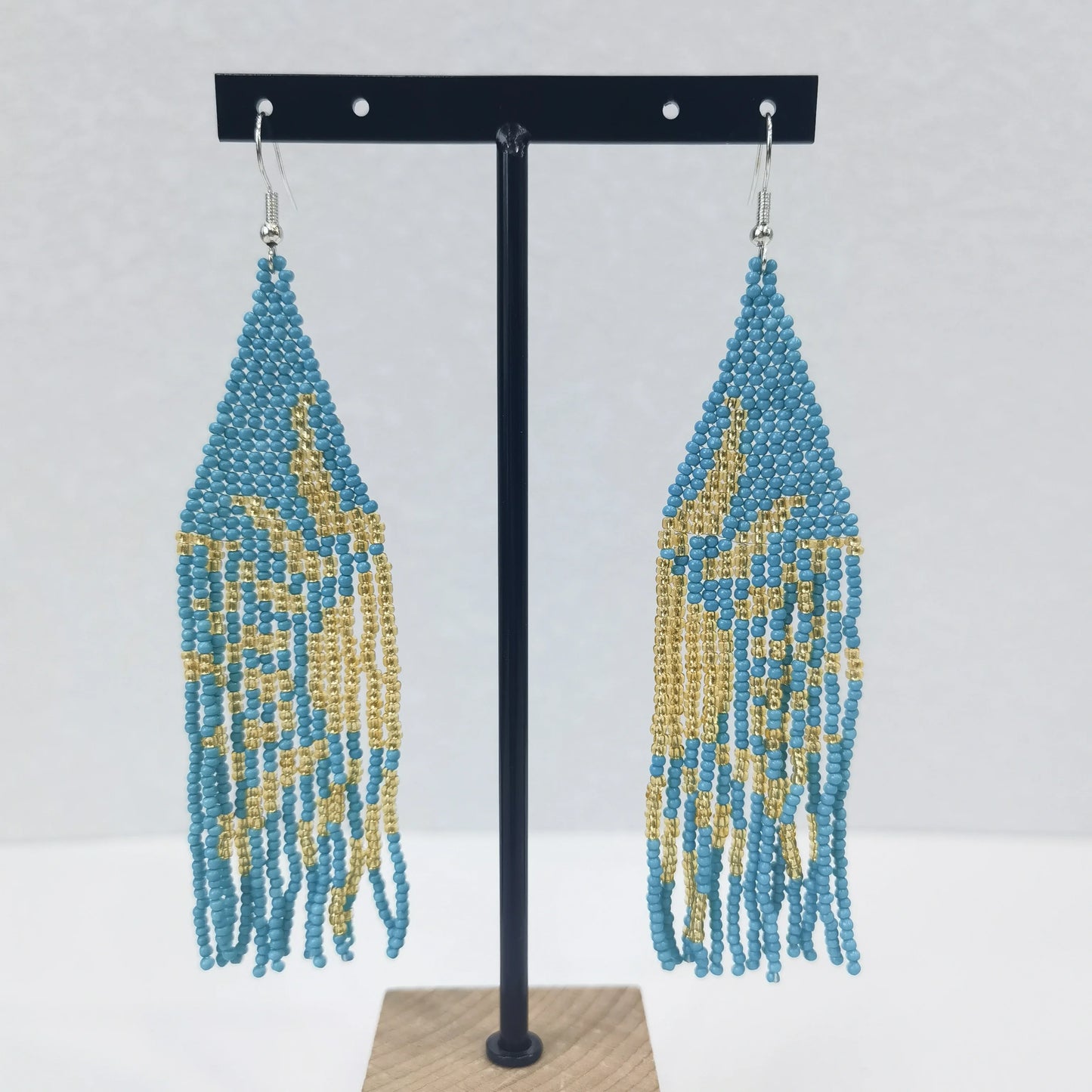Colorful Pattern 1 Pair Of Bohemian Glass Bead Tassel Earrings Bohemian Earrings