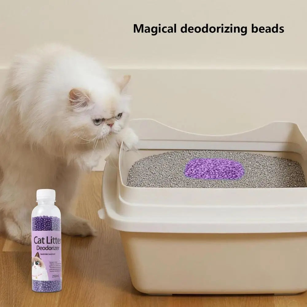 250ml Cat Litter Deodorant Beads For Kitten Toilet Artifact Pet Odor Activated Carbon Absorbs Cat Sand Stink Cleaning Supplies