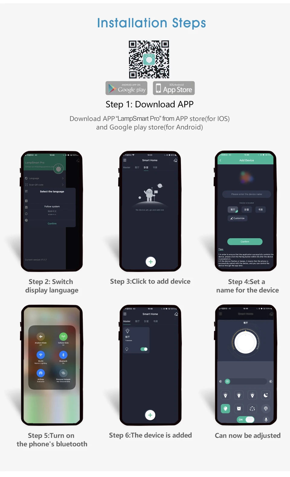 Smart LED Ceiling Light APP Luster Remote Control Appliance 36W 50W 80W interior Home Decor Fixture Bathroom Bedroom