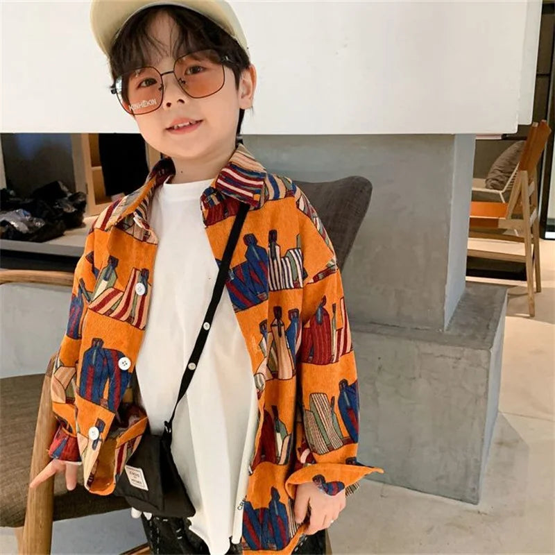 Boys Baby's Kids Blouse Coat Jacket Outwear Cotton 2024 Sweet Spring Autumn Shirts Outwear High Quality Children's Clothing