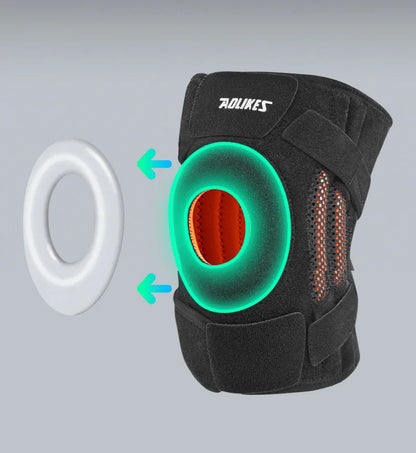 1Pc Knee Brace with Side Stabilizers Patella Gel Pads Unisex Cycling Running Climbing Knee Support Soccer Fitness Knee Pad