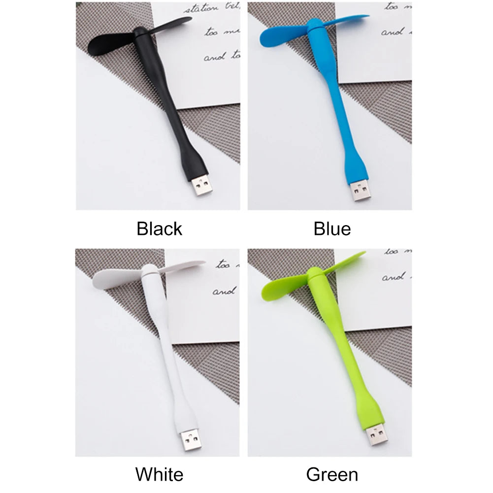 Flexible Portable Mini Fan for Power Bank Notebook Computer Summer Travel Cooling Cooler Mobile Phone USB Gadgets Fans