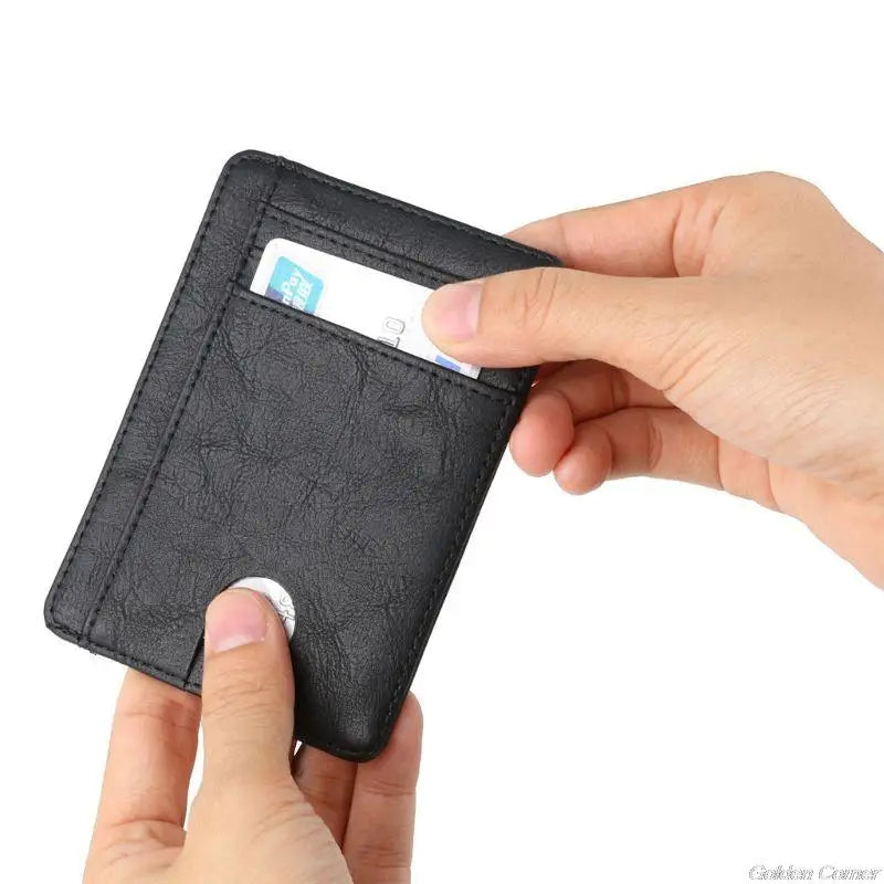 RFID Blocking Leather Wallet Credit Holder Purse Money Case for Men Women My28 21 Dropshipping