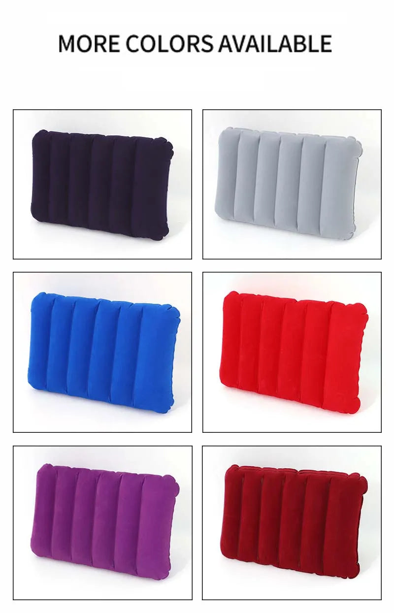 Camping Pillow Travel Inflatable Pillow Air Cushion Pillows Outdoor Climbing Hiking Sleep Cushion Square Lnflatable Pillows