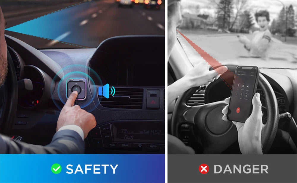 Joyroom Bluetooth 5.4 AUX Car Adapter Stronger Dual Mics & Noise Cancellation Bluetooth Receiver For Car Music/Hands-Free Calls