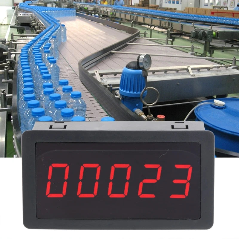 Electronic Counter 5-Digit Counter Meter-Counter Meter 12-24V Red 5 Digit 0.56" LED Panel Counter Meter Up DropShipping