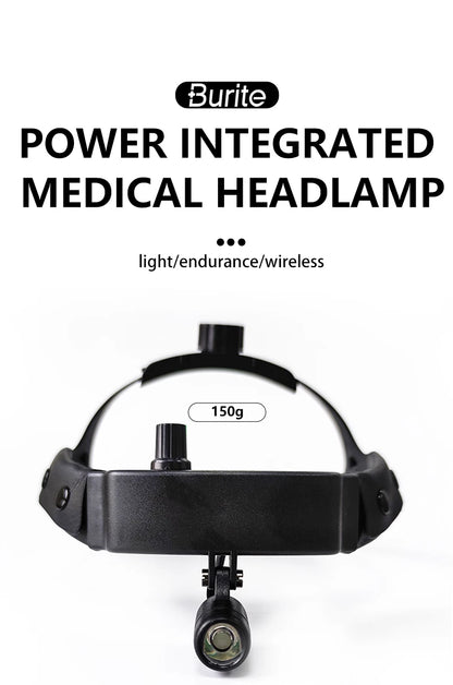 LED headlight for Dental Loupes ENT Medical High Intensity Headlamp Wireless Operation Build in Battery Helmet Lamp