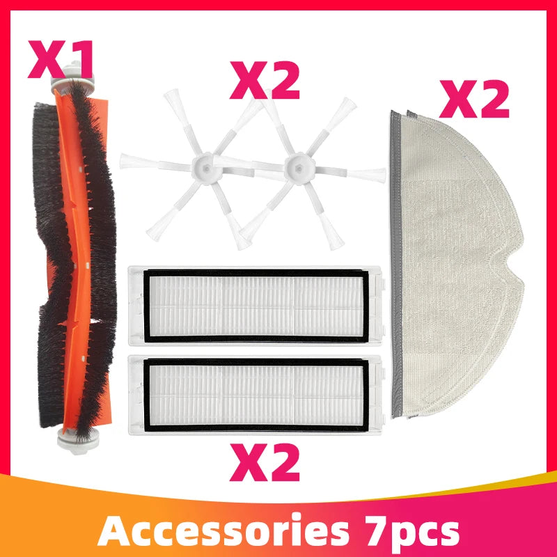 Replacement For Xiaomi XIAOWA E352 Main Side Brush Hepa Filter Mop Cloths Robot Vacuums Accessories Spare Part