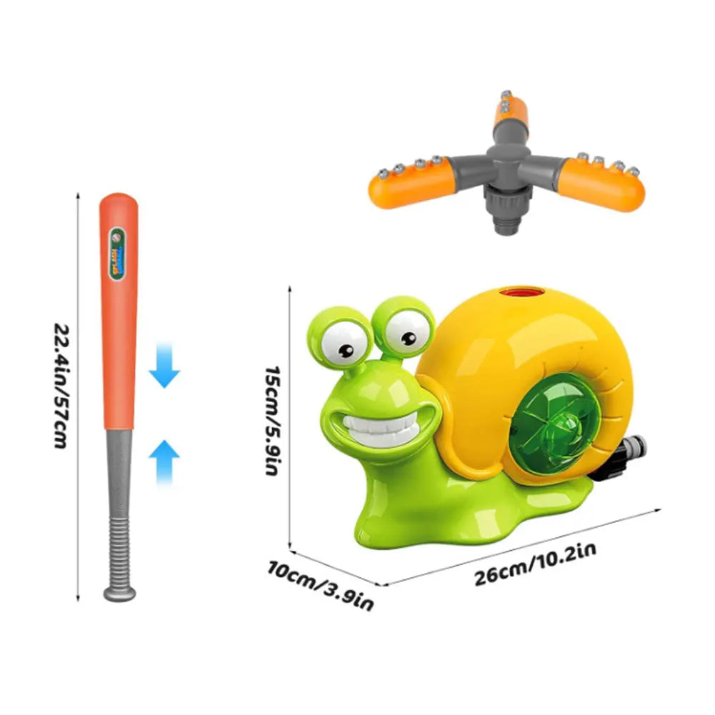 Cartoon Snail Water Sprinkler Summer Garden Lawns Water Toys Spray Water Toys for Boys Girls Summer Backyard Lawn Pool Party Fun