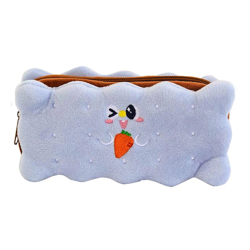 Creative Simulation Sandwich Biscuit Pencil Bag Kawaii Plush Pencil Bag Student Stationery Storage Bag Student Supplies