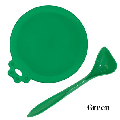 2sets Random Color Silicone Pet Can Lid Reusable Food Storage Keep Fresh Tin Cover Cats Dogs Food Health Supplies Lid and spoon