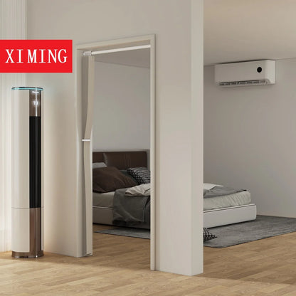 Fixed folding door curtain partition curtain household cloth curtain fitting room bedroom curtain air conditioner windproof heat