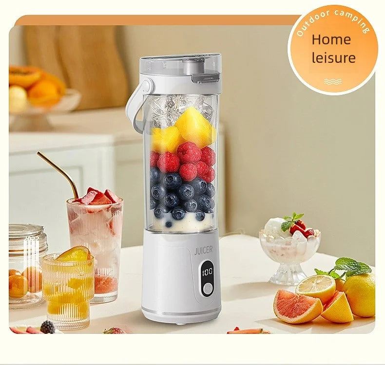 New Portable Juice Blender 600ml 12 Blades Fast Blending USB Rechargeable For Outdoor Milkshake Smoothie Electric Blender