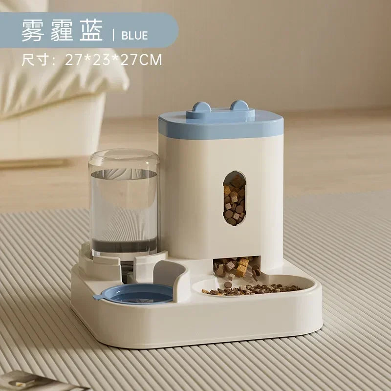 2-in-1 Automatic Pet Feeder with Water Dispenser - Suitable for Feeding/drinking Stations for Puppies/kittens