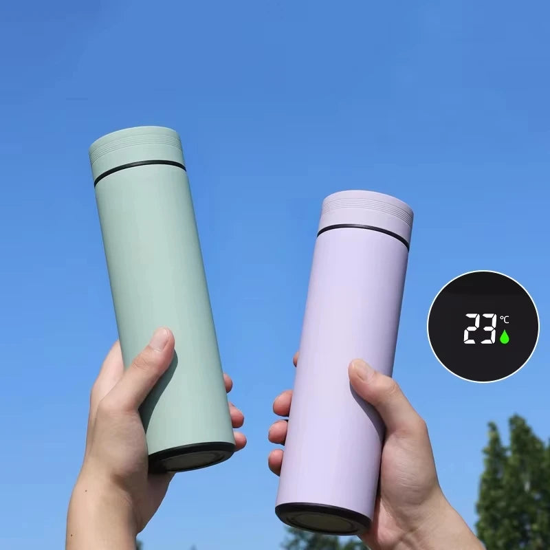 2024 New Temperature Display Thermos Keeps Cold And Heat Thermal Bottle Stainless Steel Thermos For Baby Children Kids Terms
