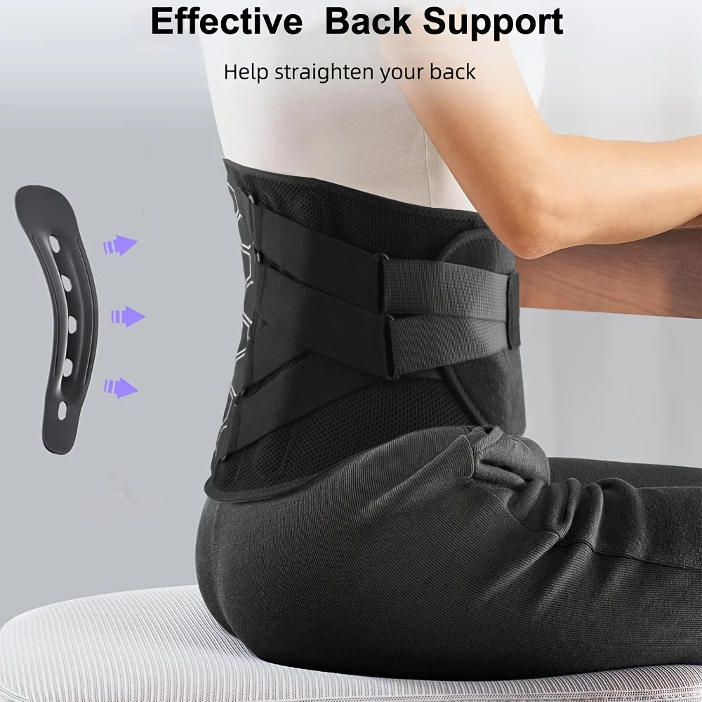 Back Brace for Lower Back Motorcycle Riding with Pulley System, Motorcycle Lumbar Support Belt for Men & Women with Lumbar Pad