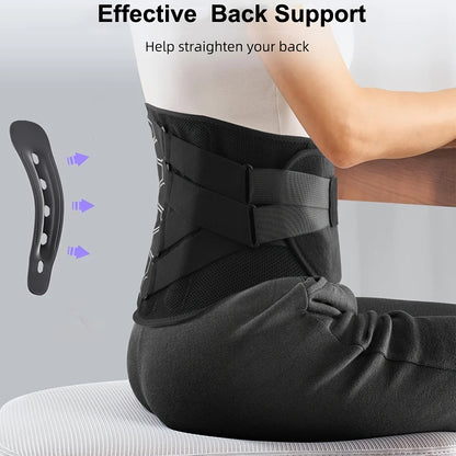 Back Brace for Lower Back Motorcycle Riding with Pulley System, Motorcycle Lumbar Support Belt for Men & Women with Lumbar Pad