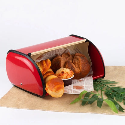 Bread Bin Bread Holder Large Capacity Stainless Steel Bread Box Holder Bin Container Kitchen Storage Organizer Bread Storage Box