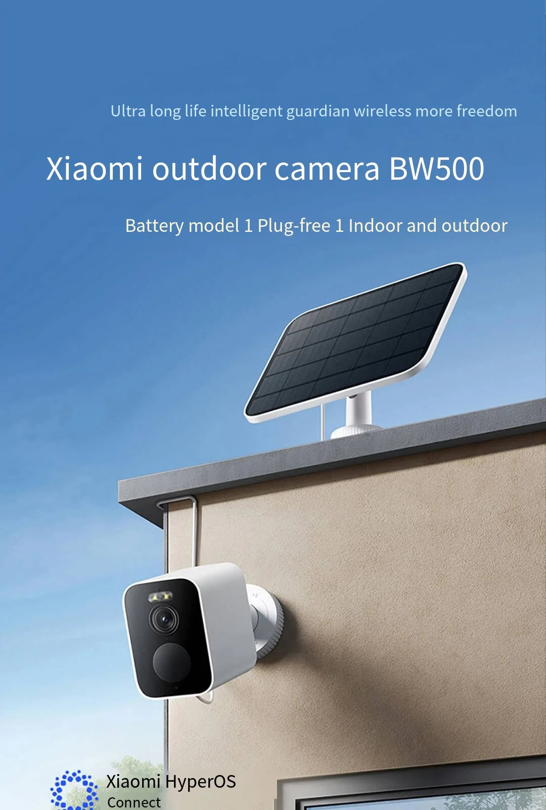 Xiaomi Mijia APP IP67 Waterproof 10000mah Battery Smart Outdoor IP Camera 2.5k HD  Wireless Security Infrared Night Vision Cam