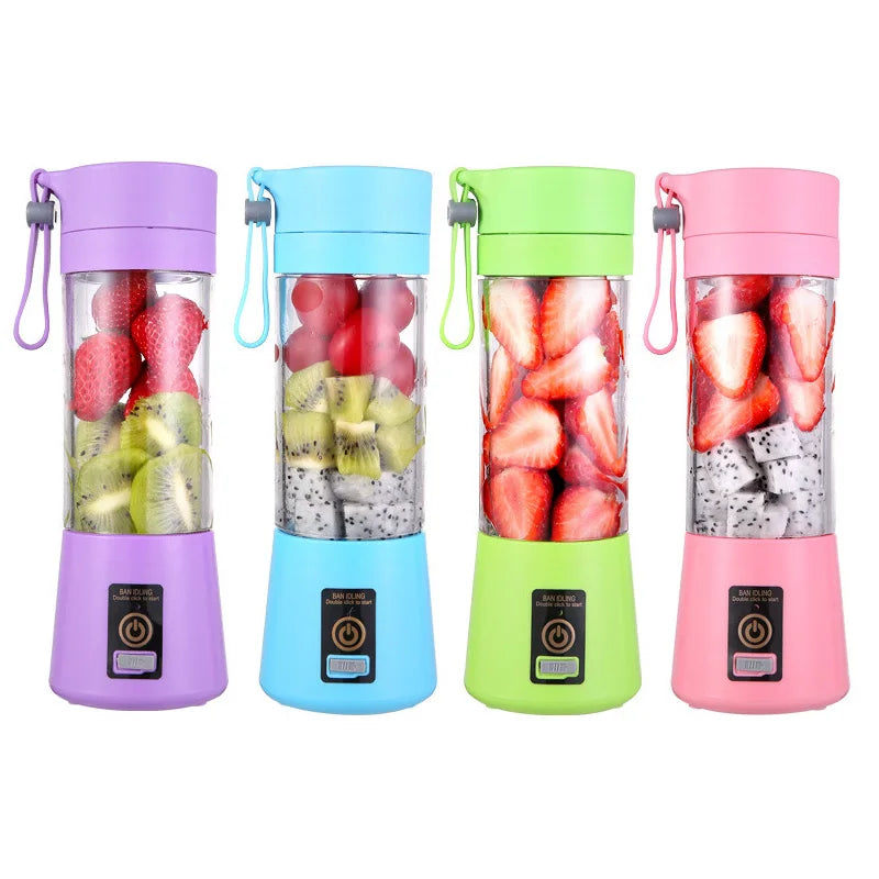Portable Fruit Juice Blenders Summer Personal Electric Mini Bottle Home USB 6 Blades Juicer Cup Machine For Kitchen Dropshipping