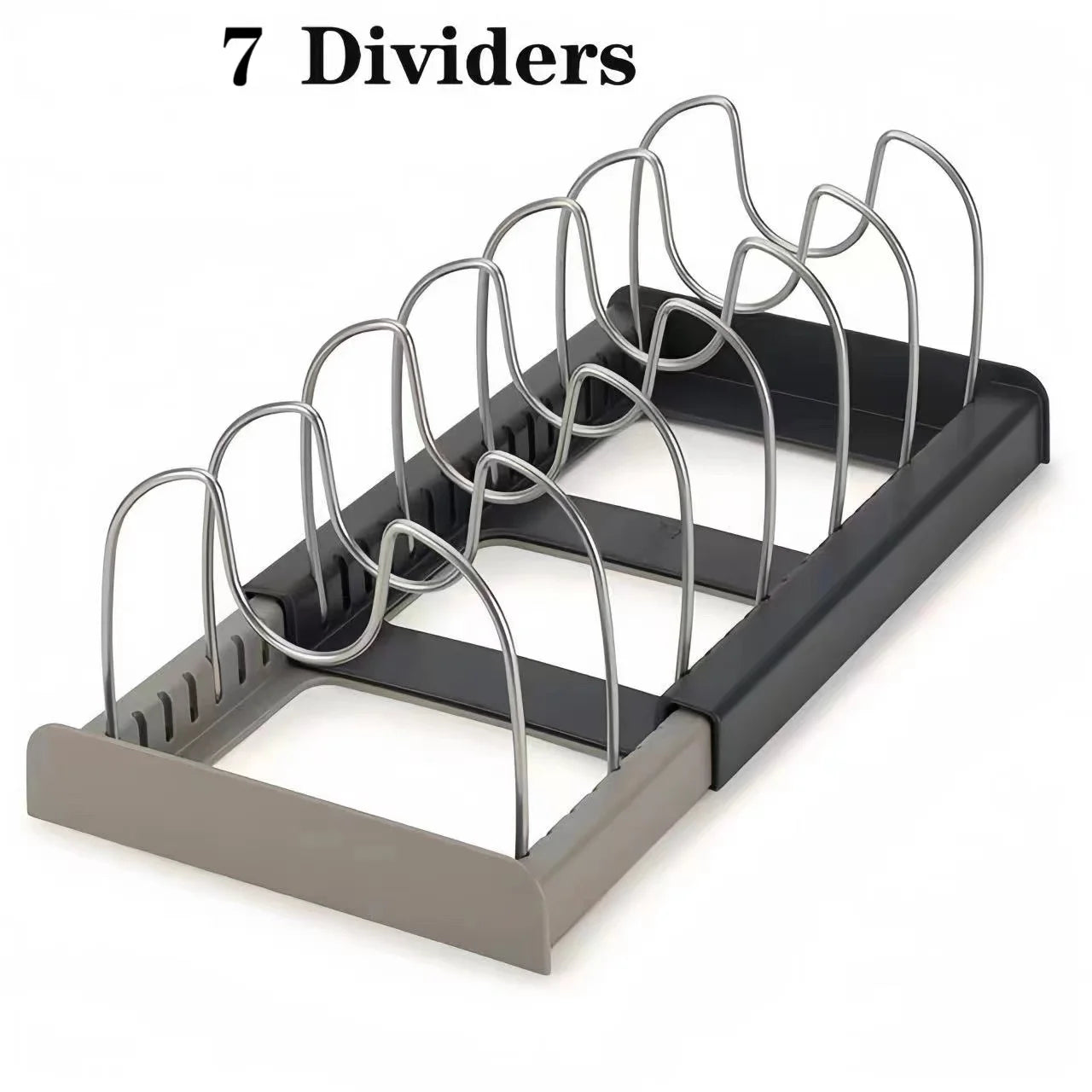 Expandable Kitchen Cabinet Organizer Rack Stainless Steel Storage Shelf for Pots Pans Cutting Boards  Cookware