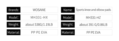 WOSAWE Motorcycle Knee Pads Protective Gear Equipment Motocross Protection Riding Elbow Guard Knee Pad Protector Kit