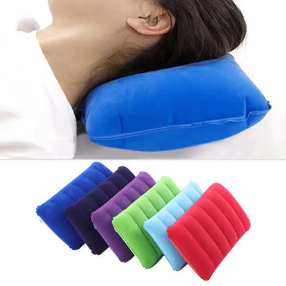 Inflatable Travel Pillow Ultra-Lightweight Compact for Airplane/Car/Office - Neck Support & Portable