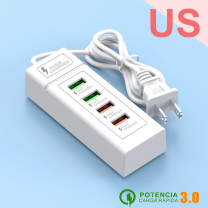 USB Plug Power Strip Charger Station Splitter 5V4A USB TYPE C 3.0 Fast Charger Phone Charging Plug USB US EU Electrical Socket
