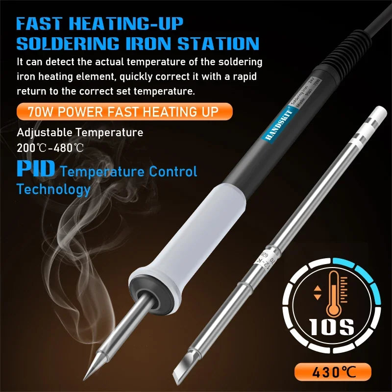 T12 Soldering Station LCD Digital Display Repair Soldering Iron Equipment Portable Home Electronics Repair Tools