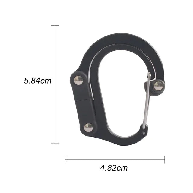 Camping Hybrid Gear Clip Carabiner Rotating Hook Clip Non-Locking Strong Clips for Fishing Hiking Travel Backpack Carabiner Clip