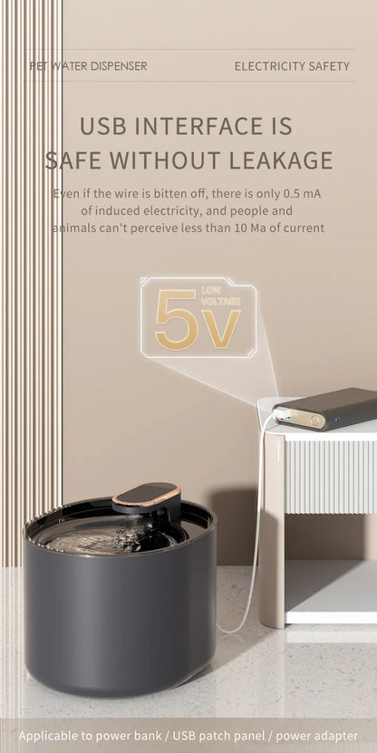 Pet Cat Water Fountain Automatic Cat Drinking Fountain USB Charge Electric Feeder Pet Water Dispenser for Cat Supplies