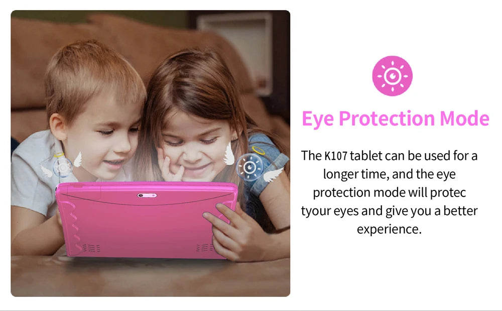 2024 New BDF Tablet Android12 Kids Tablets 10.1 Inch 4GB+64GB Wifi+Sim Card 3G Internet Children Students Educational Gift Table