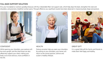 1PC Posture Corrector Back Brace - Lumbar & Shoulder Support for Back Pain Relief & Posture Improvement (Men/Women)