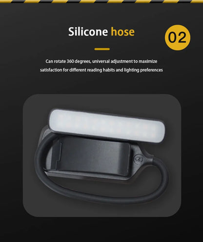 LED Book Light USB Rechargeable Reading Light Warm Cool White Daylight Portable Flexible Easy Clip Night Reading Lamp New