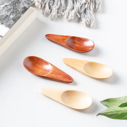 Mini Creative Tea Spoon Short Handled Small Wooden Spoon Coffee Spoon Spice Spoon Salt Spoon Milk Powder Spoon Wholesale