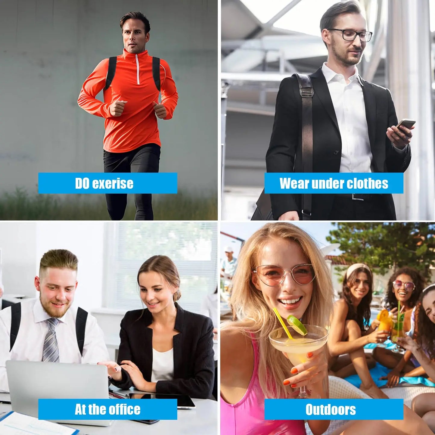 Back Posture Corrector Trainer Adjustable Shoulder Brace Straight Holder Clavicle Support for Men Women Adult Children Belt