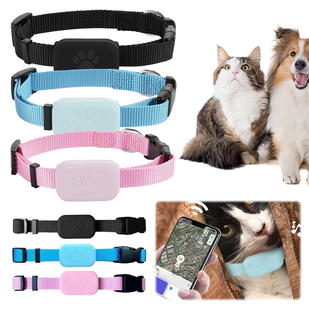 Pet GPS Tracker with Adjustable Collar Smart Pet Locator Cat Tracker for Dogs & Cats